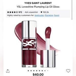 BRAND NEW NWT YSL Loveshine Plumping Lip Oil Gloss 8